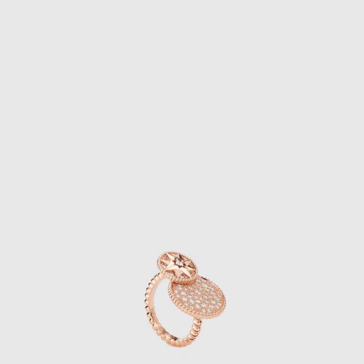 디올 베이지 오렌지 소프트 톤 피니시 Rose des Vents 반지