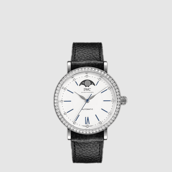 그레이 차콜 밸런스 톤 다이얼 IWC 포르토피노 오토매틱 문 페이즈 37