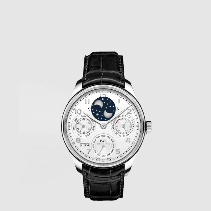 IWC 샤프하우젠 IWC 포르투기저 퍼페추얼 캘린더 블랙&화이트