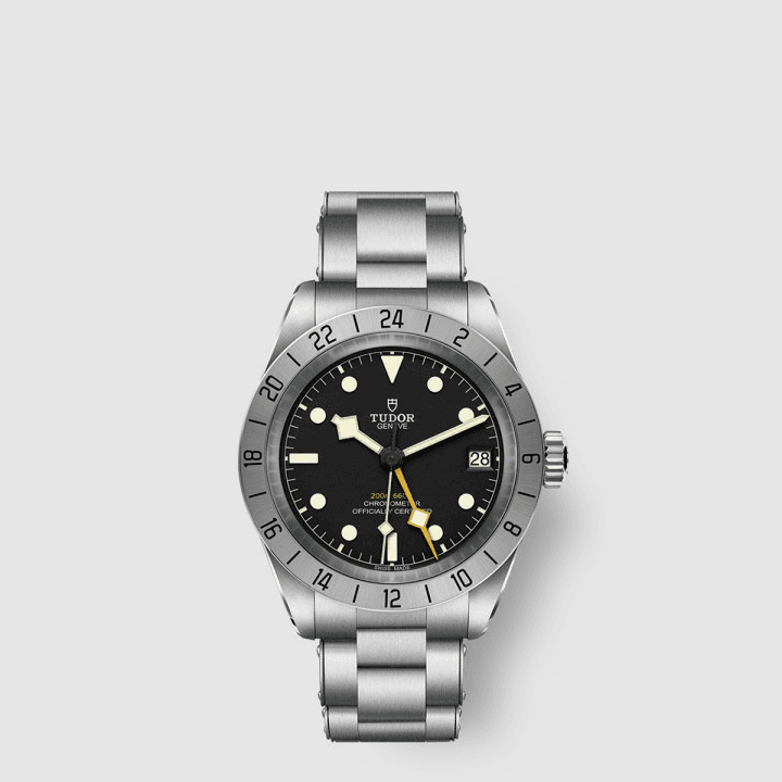튜더 Black Bay Pro 시계 39mm 케이스, 리벳 스틸 브레이슬릿