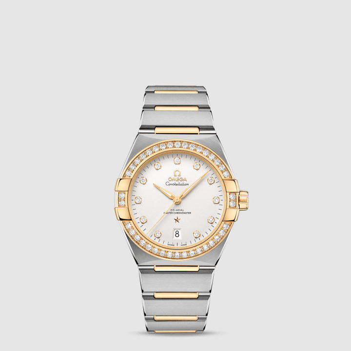 오메가 컨스텔레이션 코 액시얼 마스터 크로노미터 39mm 스틸 & 옐로우 골드 다이아몬드